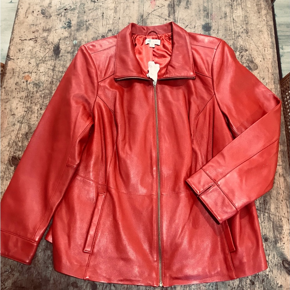 Vintage Brand New Red Leather Jacket 2x